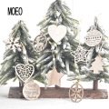 Fournitures de décoration de Noël Boîte en bois de Noël Flake de neige Petit pendentif laser Coute Ornements creux